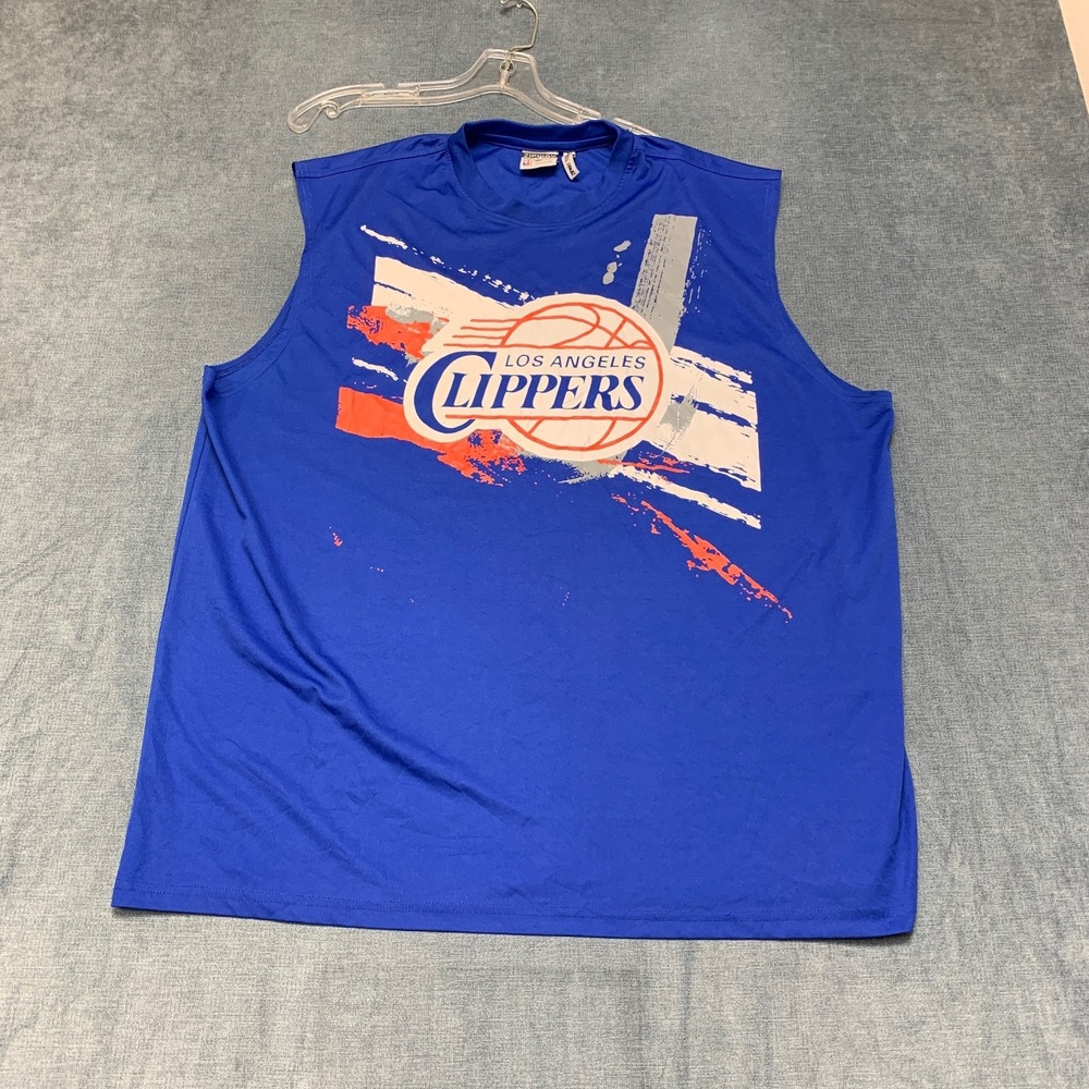 Los Angeles Clippers Jersey Mens 2XL Blue Zipway Basketball NBA Sleeveless Sport